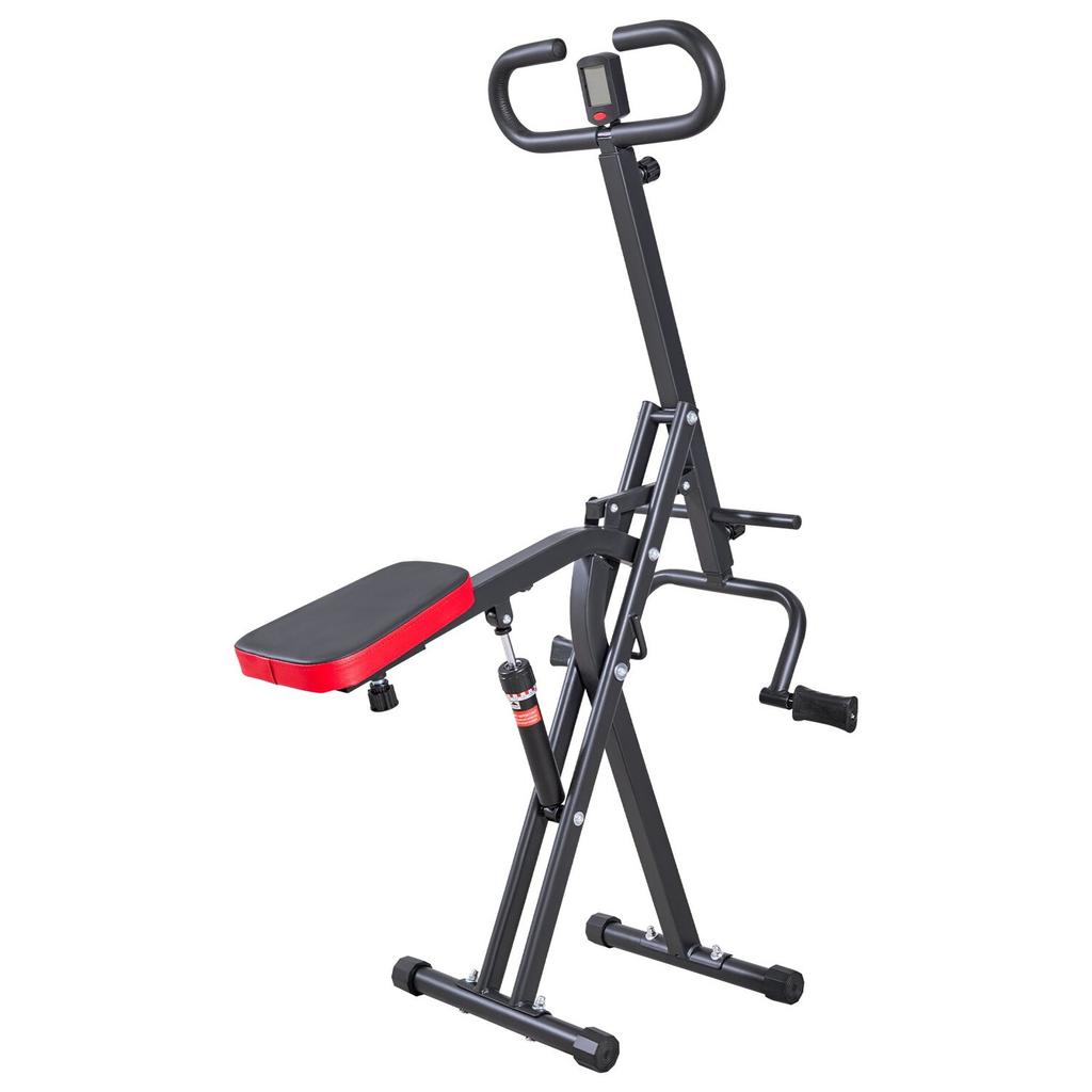 Squat Machine, Deep Squat Rowing Machine for Home, Easy Setup & Foldable Exercise Equipment, Glute Trainer Machine with 12-Gear Adjustable Resistance,