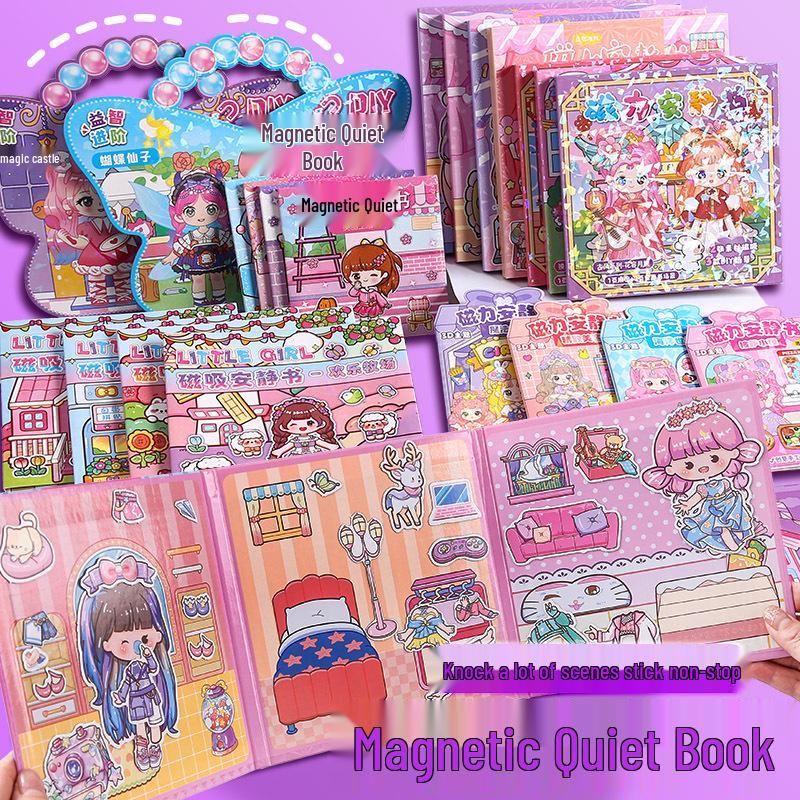 Cute Cartoon Dress-Up Sticker Book for Girls: Kindergarten Gift & Teen Decompression Activity