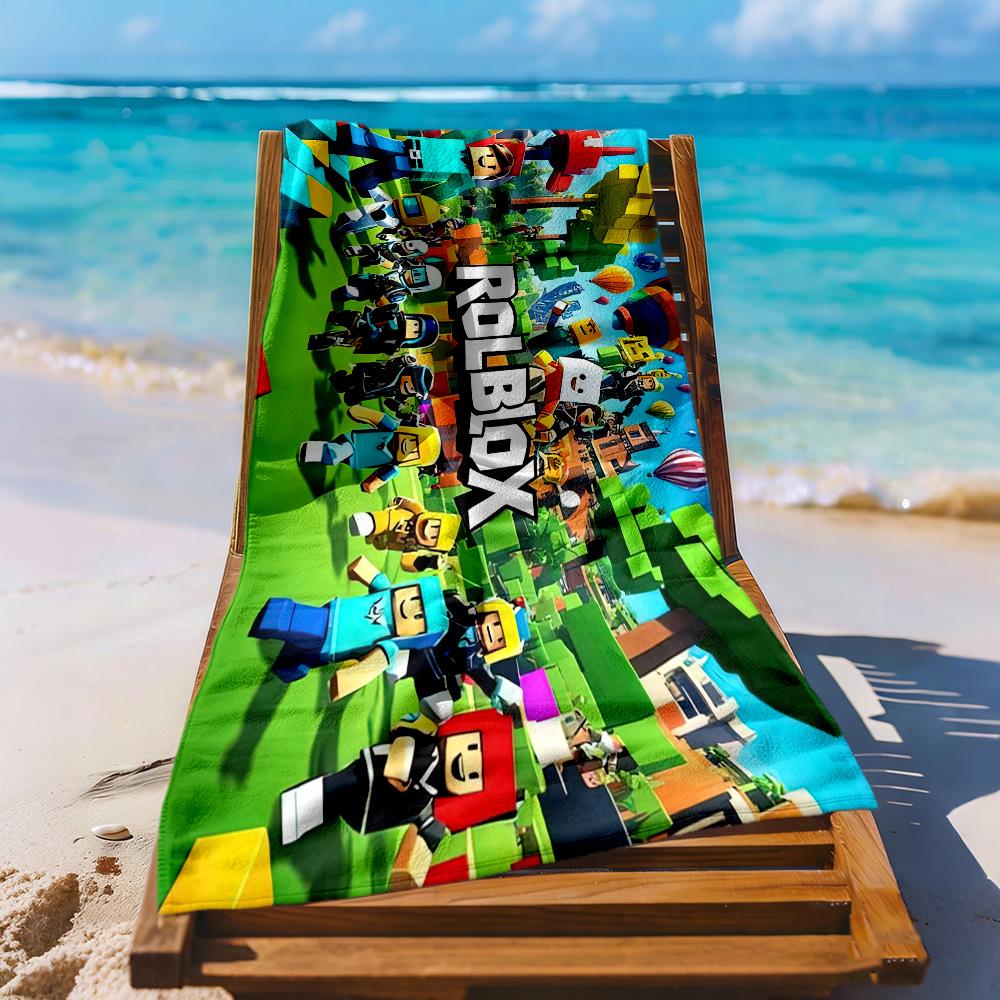 Roblox3 Beach Towel Super Soft Microfiber Quickdry Fabric Comfortable Lightweight