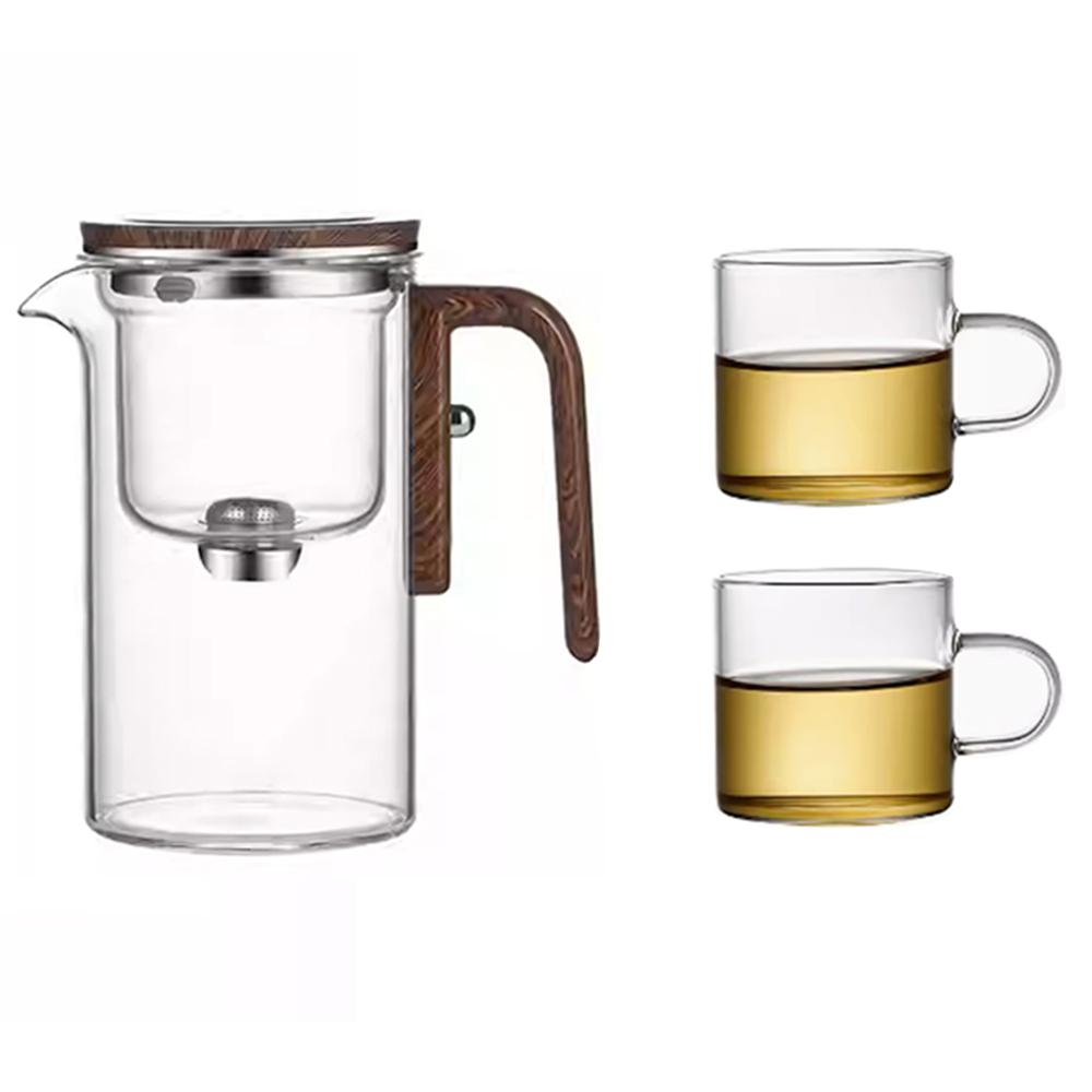 520/600/800ml Glass Teapot with Filter, Magnetic Switch Tea Separation Filter, Home Use, Gift