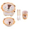 Kids Plates Set Cartoon Dishes Plates Utensils Set for Toddler Divided Food Tableware
