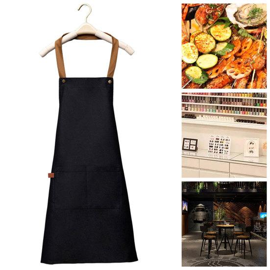 Профессиональный кухонный фартук для мужчин и женщин, водонепроницаемый пылезащитный регулируемый фартук для шеи, идеально подходит для кафе, салонов красоты, работы с ногтями
