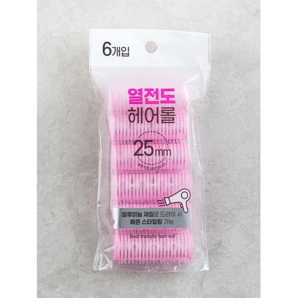 Термопроводящие бигуди для волос Daiso 25 мм, упаковка из 6 шт.