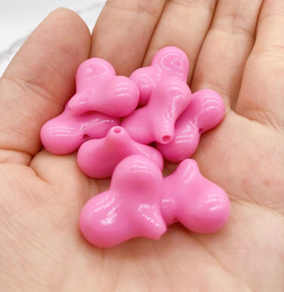 Акриловые бусины-макаруны в форме сердца для детских украшений своими руками