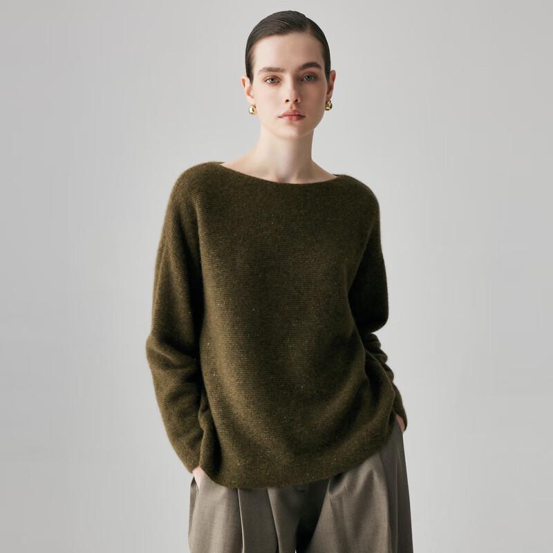 Paro Women's 100% Cashmere Chunky Knit Round Neck Sweater