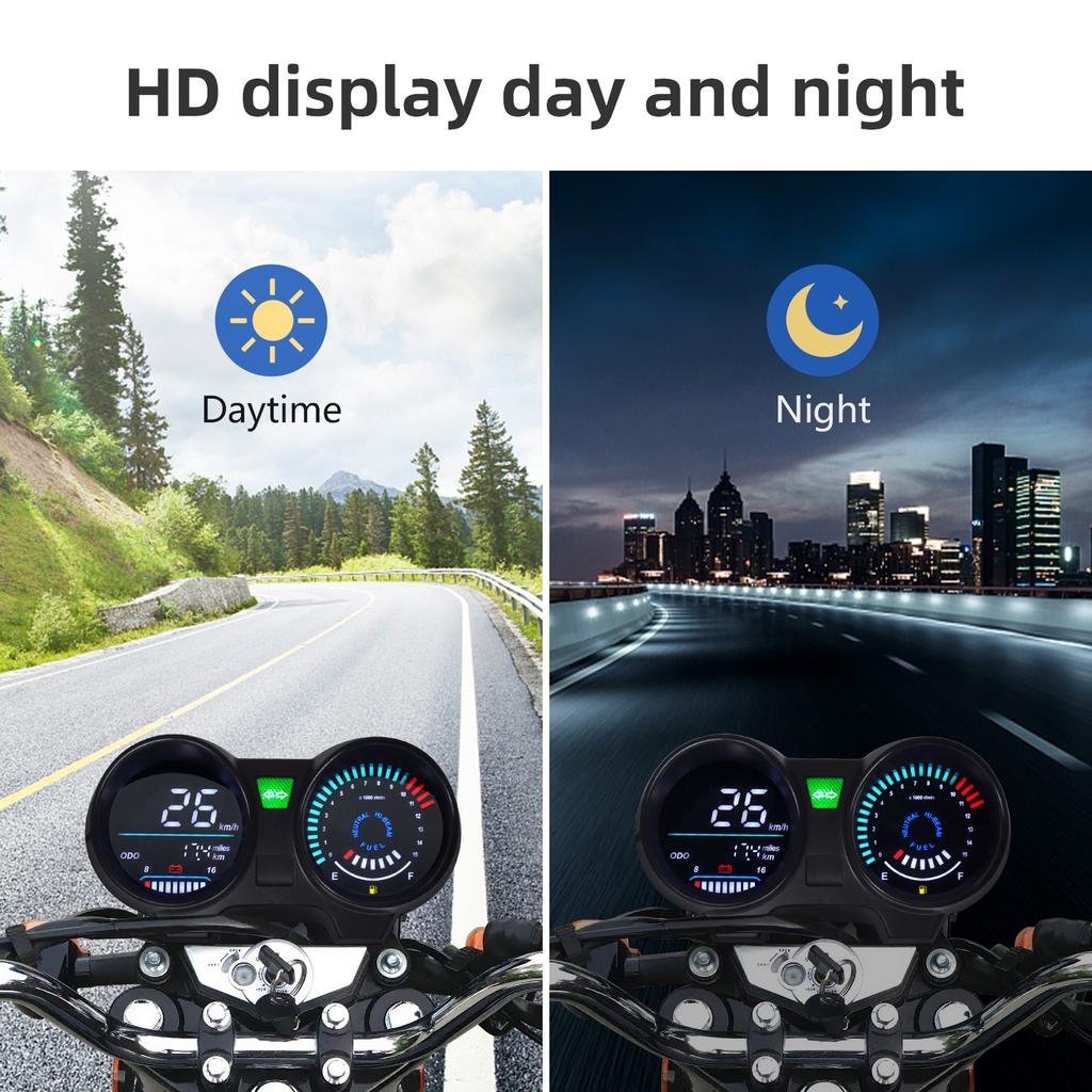 Motorcycle Tachometer Odometerpanel Digital Meter For TITAN 150 Honda CG150 Fan150 Speedometer RPM Meter LED Digital Dashboard