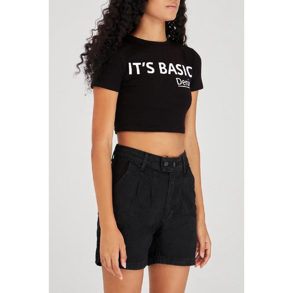 Женские джинсовые шорты Jean Stone Color с высокой талией