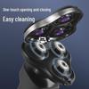 Cross-Border Men's Smart Electric Shaver: Floating Three-Blade Head, USB Rechargeable, Fully Washable.