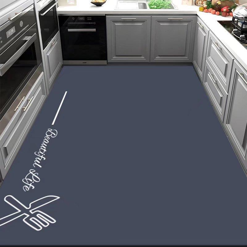 PVC Kitchen Thick Mats Waterproof Home Decoration Area Rug Large Anti-greasy Foot Mat Non-slip Carpet Modern Living Room Carpets