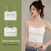 Women's Ice Silk Camisole with Chest Pad - Strapless Bra & Beautiful Back Design