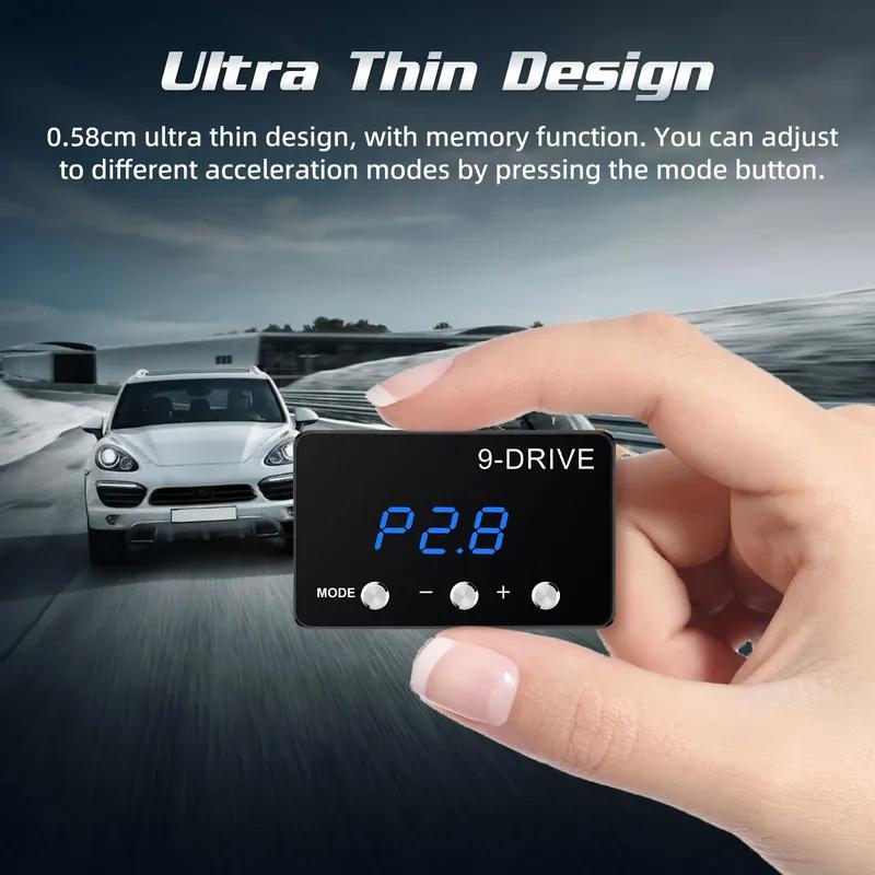 New Plug Play Car Throttle Response Controller Tuning Parts Accessory 9 Drive 5 Modes Digital Racing Accelerator Potent Booster
