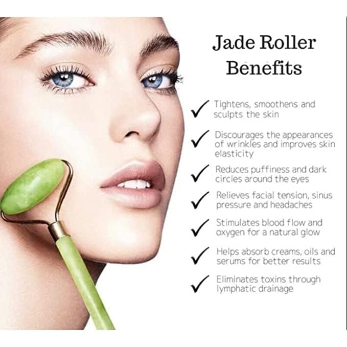 1PC Smooth Natural Jade Roller Massage Tool Facial Massager Beauty Tool for Face