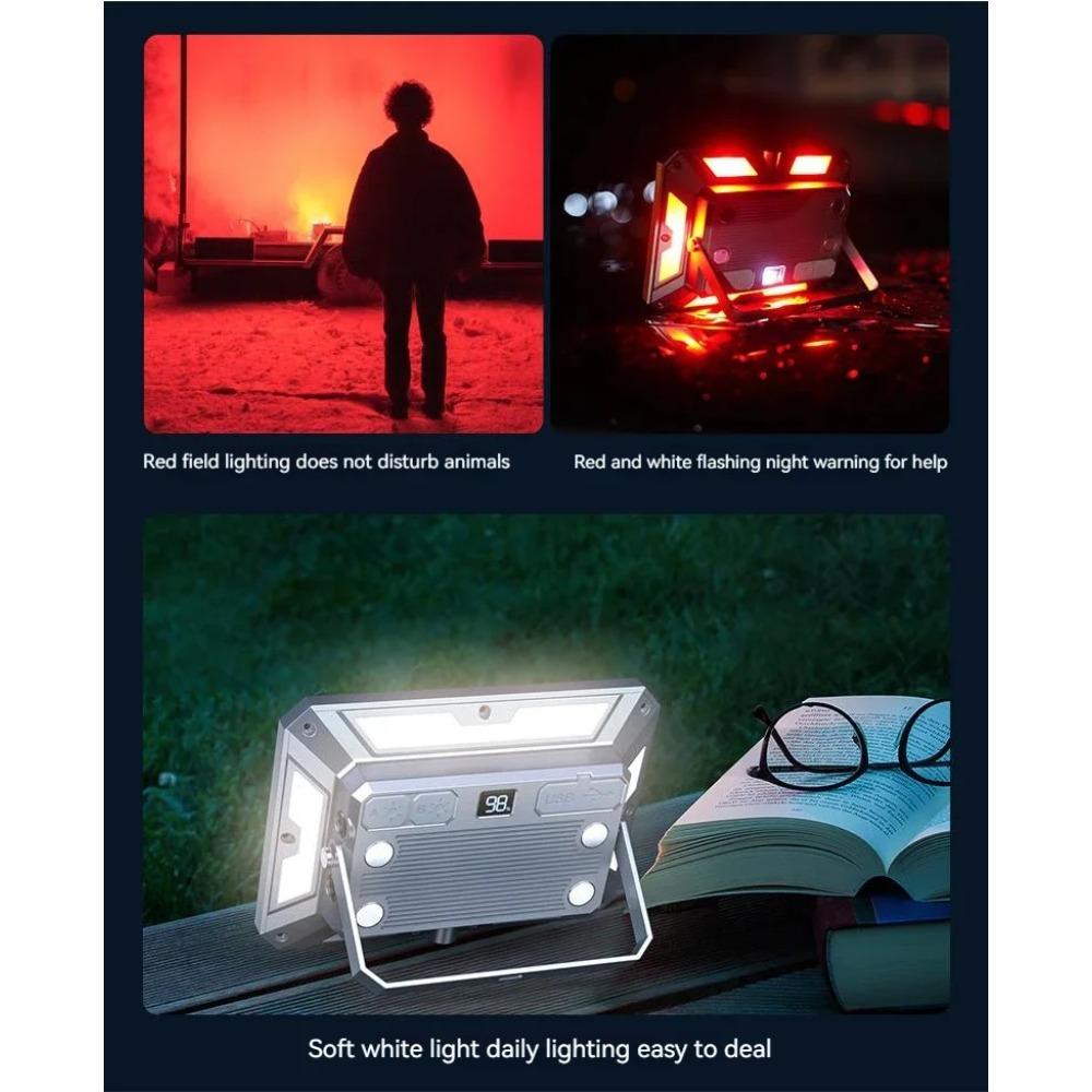 Портативный светодиодный светильник для кемпинга, перезаряжаемый прожектор, мощный уличный аварийный светильник, водонепроницаемый подвесной ночник