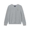 Толстовка Polo Ralph Lauren FW24 Однотонная Вышивка Маленький Пони Пуловер с Круглым Вырезом Длинный Рукав Детская толстовка Серая 313844839-003