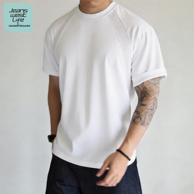 JEANSWEST LIFE Мужская тяжелая свободная футболка