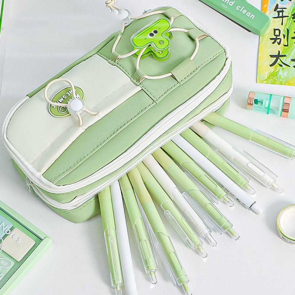 Multifunctional Cartoon Pencil Case Large Capacity Stationery Storage Bag  Office Supplies