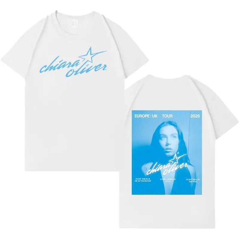 Singer Chiara Oliver 2026 Gothic Tour TShirt Unisex HipHop TShirt Casual Crew Neck Cotton Comfortable TShirt Unisex