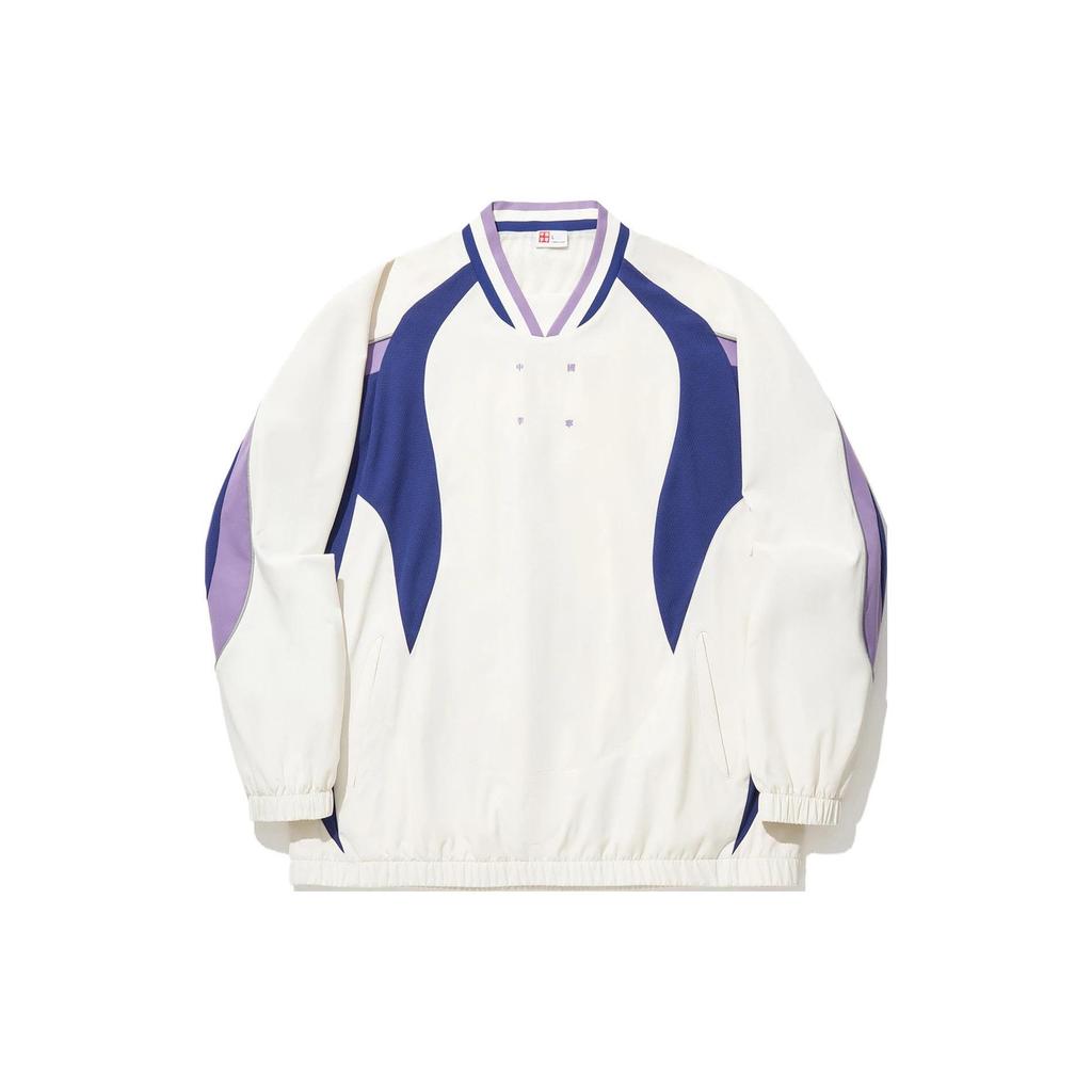 Свитшот мужской Li Ning Экру Фиолетово-синий ATLU035-1