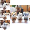 Plush Dog Keychain Stuffed Animal Backpack Charm Pp Cotton Gift For Kids Teens Room Decor
