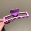 5.1in/3.3in Дофаминовый Красочный Любовное Сердце Геометрическая Заколка-Краб для Волос для Женщин Большого Размера Зажим-Акула Аксессуары для Густых Тонких Волос Лето