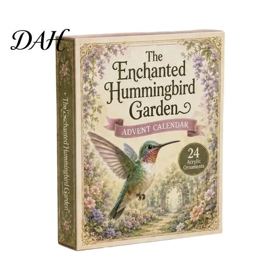 Christmas Countdown for Kids 2026 Hummingbird Advent Calendar, 24-Day Acrylic Ornament Set with Bird Figure Festive Party Supplies