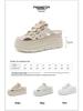 W3650 Women's Summer White Hollowed-Out Height-Increasing Thick-Soled Casual Sandals