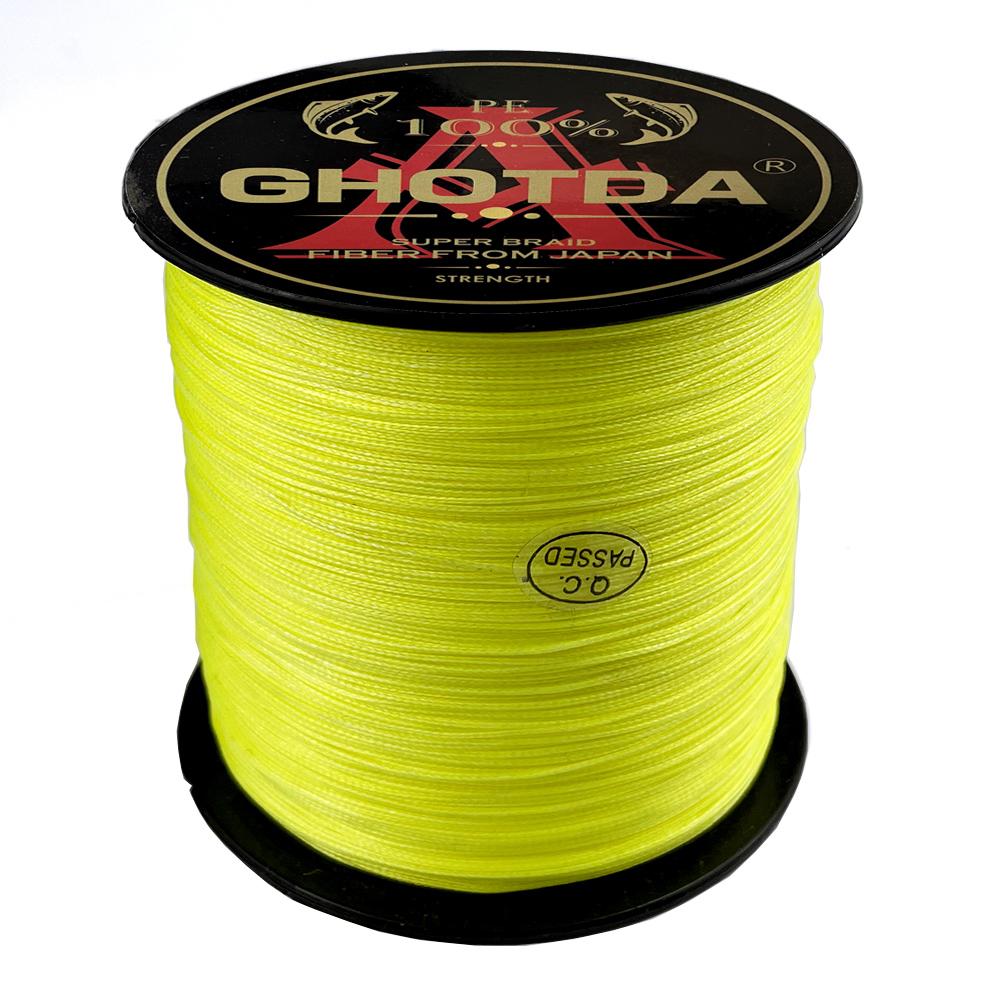 GHOTDA 300M Braided Fishing Line 4 Strand PE Line Braid Multifilament Fishing Line 10 12 18 28 35 40 50 60 80 100 120LB