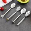 Выдвижная ложка стальная 14,8-44 см нержавеющая телескопическая ложка выдвижная ручка портативная нержавеющая посуда