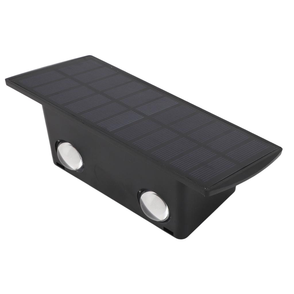 Solar Outdoor Wall Lights IP65 Waterproof Double Headed Solar Wall Sconce for Garden Steps Warm Light