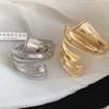 Ribbon Shaped Zinc Zinc Alloy Wide Opening Bangle Opening Arm Ring Retro Hand Ring  Party Decoration