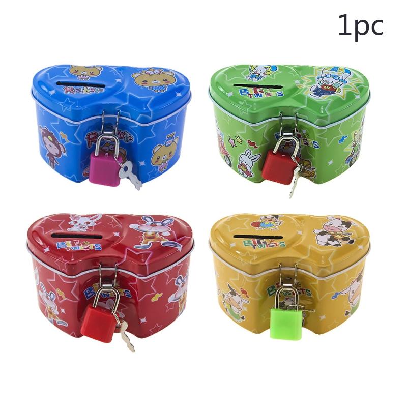 Мультяшная копилка-сейф с замком для ключа для креативных копилок X3UC