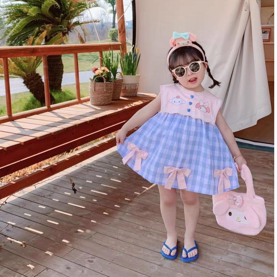 Girls Summer Sleeveless Cute Cartoon Dress Casual Stylish Tank Dress