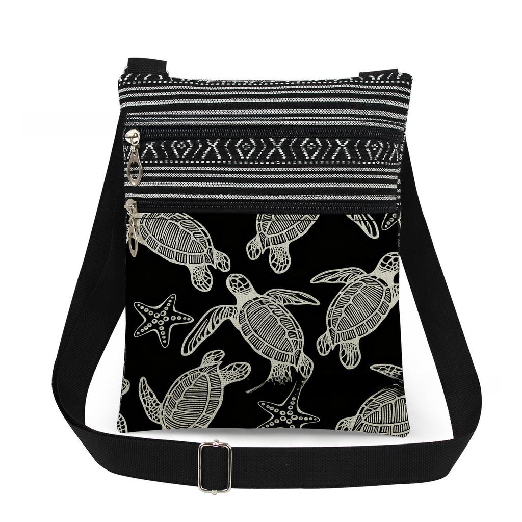 1PC Turtle, Shell Print Tote Bags Women Shoulder Handbags Postman Package 6906 CLE