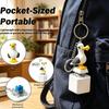Funny Mini Seagull Fidget Keychain Soft Press Finger Button Stress Relief Toy for Home Office Relaxation