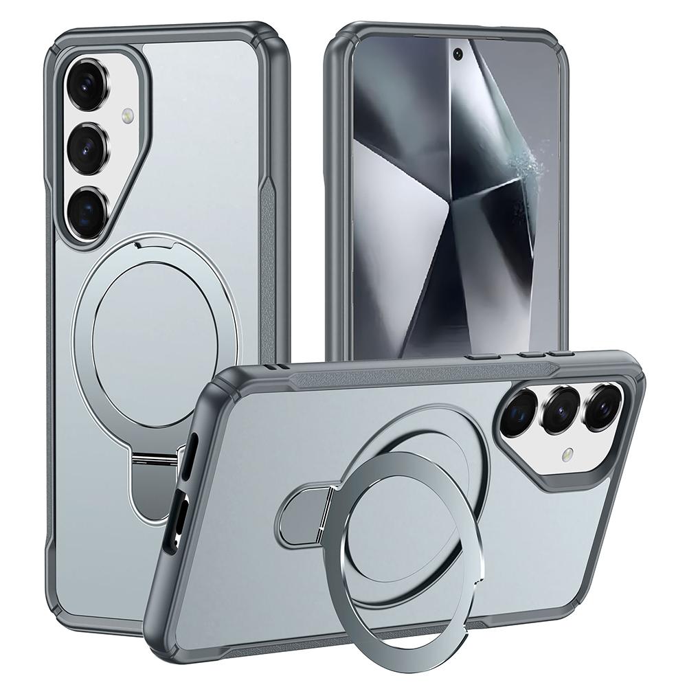For Samsung Galaxy S25/S24 Case with Magnetic Kickstand TPU+PC Anti Drop Phone Cover