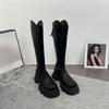 Long Boots Women's Thick-soled Thick Heels 2025 New Autumn and Winter Tall Knight Boots But Knee Thick Legs Big Tube Circumference Long Boots