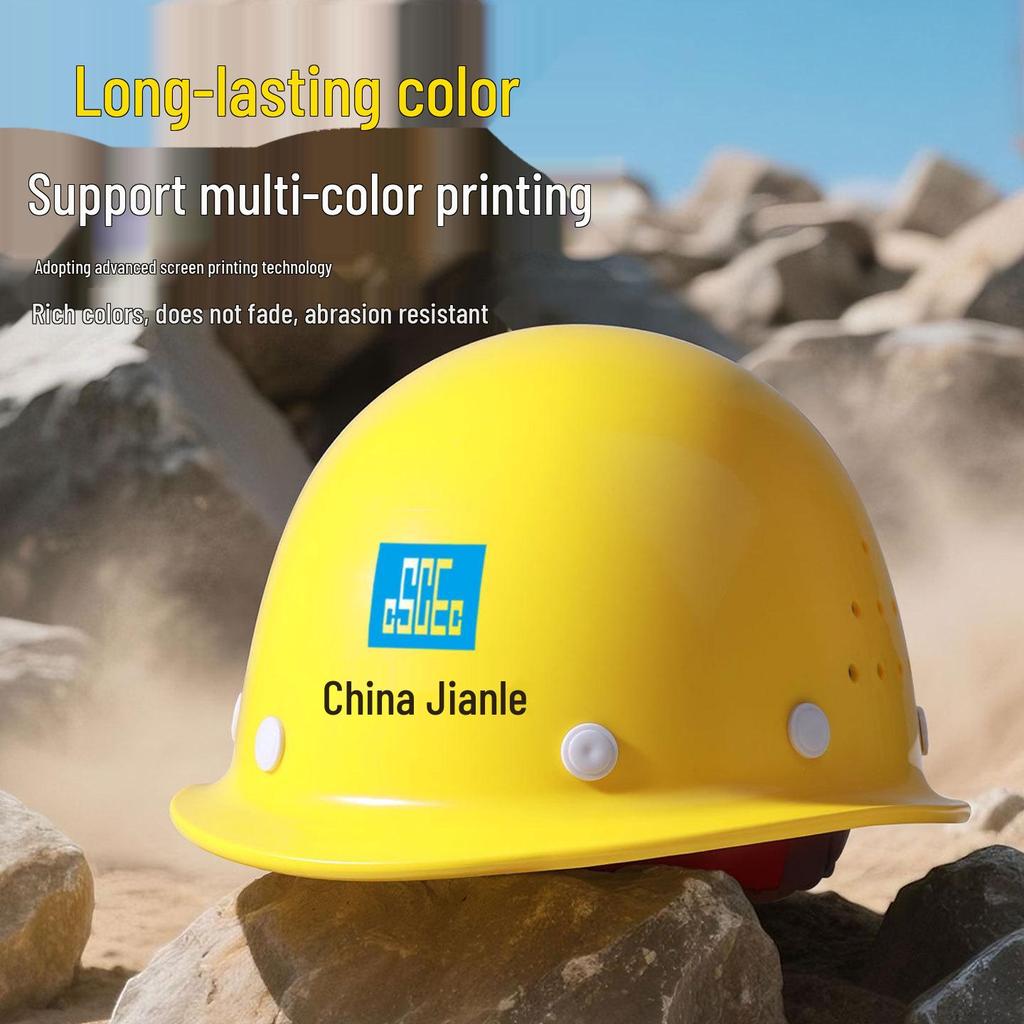 Iron Head Kung Fu Standard Breathable Anti-Impact Construction Safety Helmet with Customizable Print.