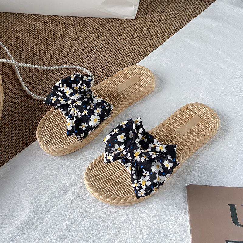 Женские летние сандалии, новые модные сетчатые красные туфли с рваным цветком и бантом, праздничная пляжная сказочная обувь, дышащая нескользящая обувь