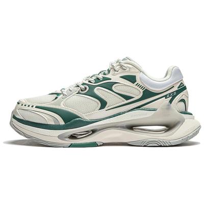 Li Ning Exceed Infinity Нескользящие износостойкие Низкие повседневные кроссовки Женские Бежево-зеленые AZGT004-5