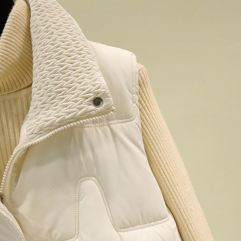 Autumn Winter Vests for Women 2023 New Fashion Thick Warm Zipper Sleeveless Parkas Korean Style Women's Winter Coat