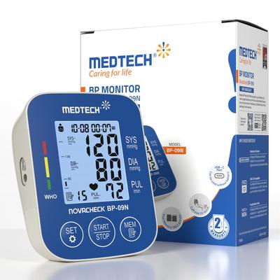MEDTECH BP09N Полностью автоматический цифровой тонометр | Портативный на руку, Легкий аппарат для измерения артериального давления | Точный цифровой тонометр для дома | USB-C P