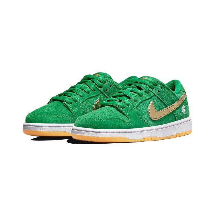 Nike Данк Лоу SB PS St. Детские кроссовки Patricks Day Green Lucky-Green Metallic-Gold DN3675-303
