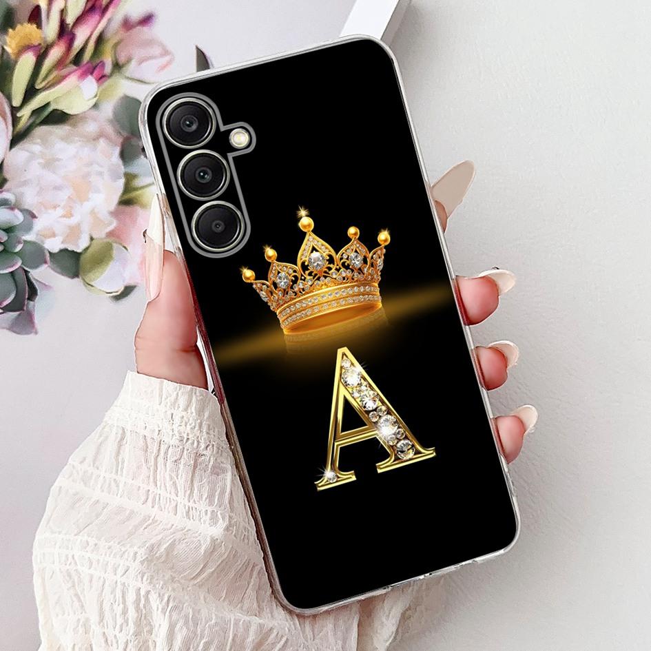 Case For Samsung Galaxy A15 A25 A35 A55 5G Phone Cover Cute Letters Clear Soft Silicone Cases For Samsung A25 5G SM-A256B Bumper