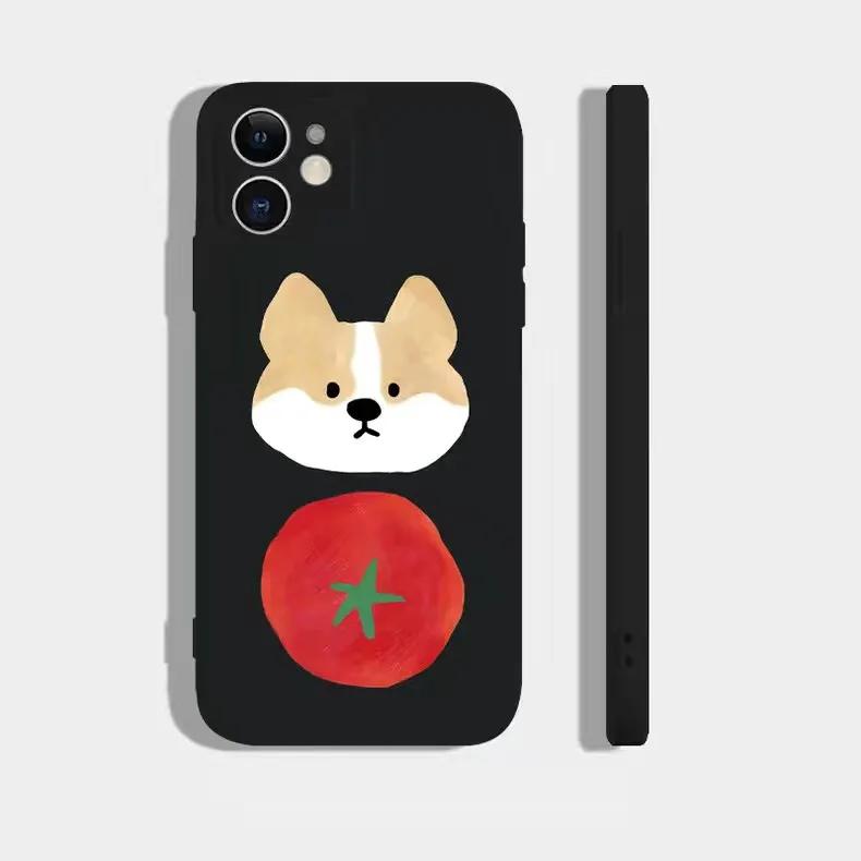 Мультяшная пара Кролик и Медведь Чехол для телефона Для IPhone 13 12 11 14 15 Pro XS MAX 7 8 Plus Mini X XR SE20 Клубника Животные Чехлы
