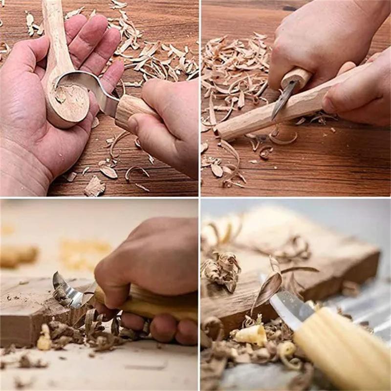 2 шт. Инструменты для резьбы по дереву Нож для резьбы по дереву Долото Ручной инструмент для деревообработки DIY Нож для резьбы по дереву Инструменты для резьбы по дереву Набор для резьбы