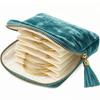 Velvet Travel Jewelry Pouch Portable Zippered Dustproof Storage Bag for Rings Earrings Bracelets Soft Organizer