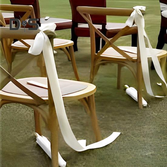 Свадебные банты из лент с белым тонким бантом и длинными хвостами для церковных стульев, украшение прохода для свадебного приема, свадеб, дней рождения, детских праздников