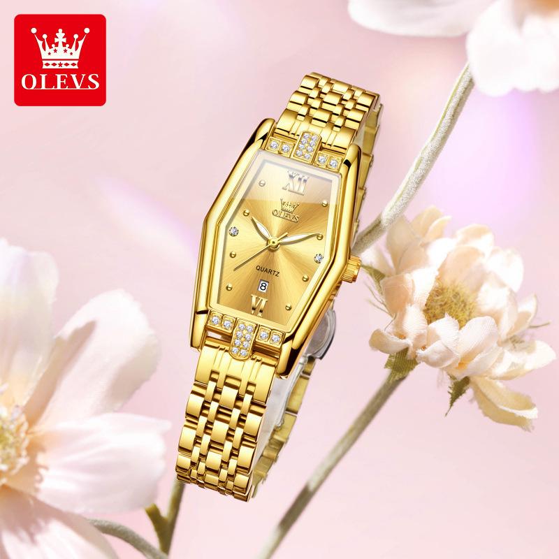 Элегантные женские часы Модные кварцевые часы Водонепроницаемые Светящиеся Наручные часы из нержавеющей стали Подарки