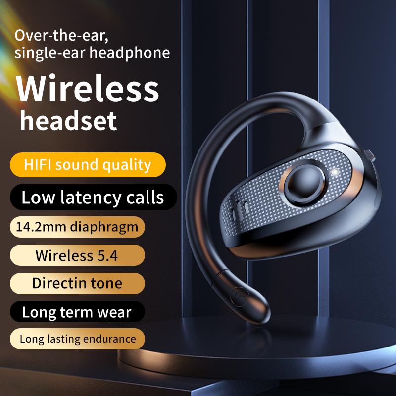 Беспроводная Bluetooth-гарнитура Z66 с открытым ухом, одинарная, без вкладышей, с воздушной проводимостью, с микрофоном, спортивная гарнитура