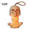 Halloween Skeleton Decoration with LED Light, Spooky Lighted Plastic Skull Haunted House Props Ornament Rope for Home Party Decor Creative Holiday